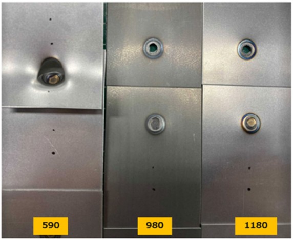破断後の試験片