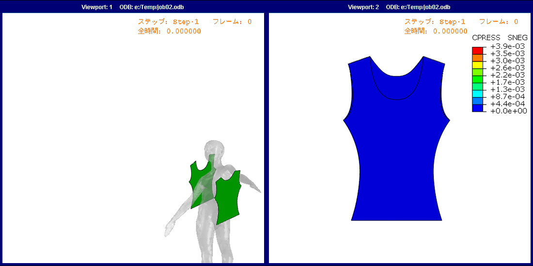 運動する人体の衣服圧解析