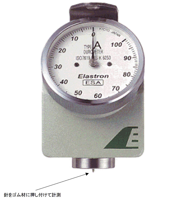JIS K 6253 タイプAデュロメータの例